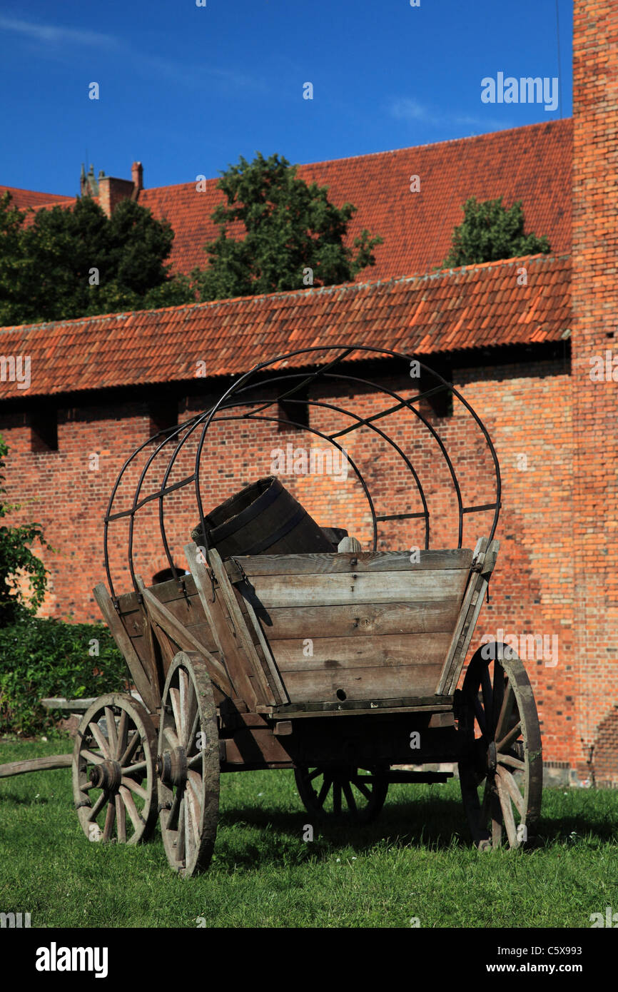 Warenkorb am Marienberg Marienburg des Deutschen Ritterordens, Malbork, Polen Stockfoto