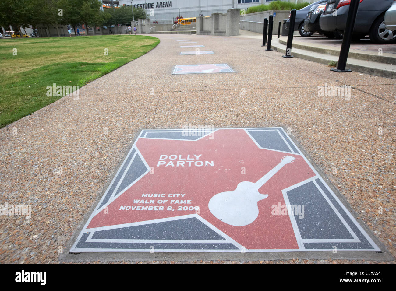 Dolly Parton Sterne auf dem Music City Walk of Fame Nashville Musik GardenTennessee USA Stockfoto