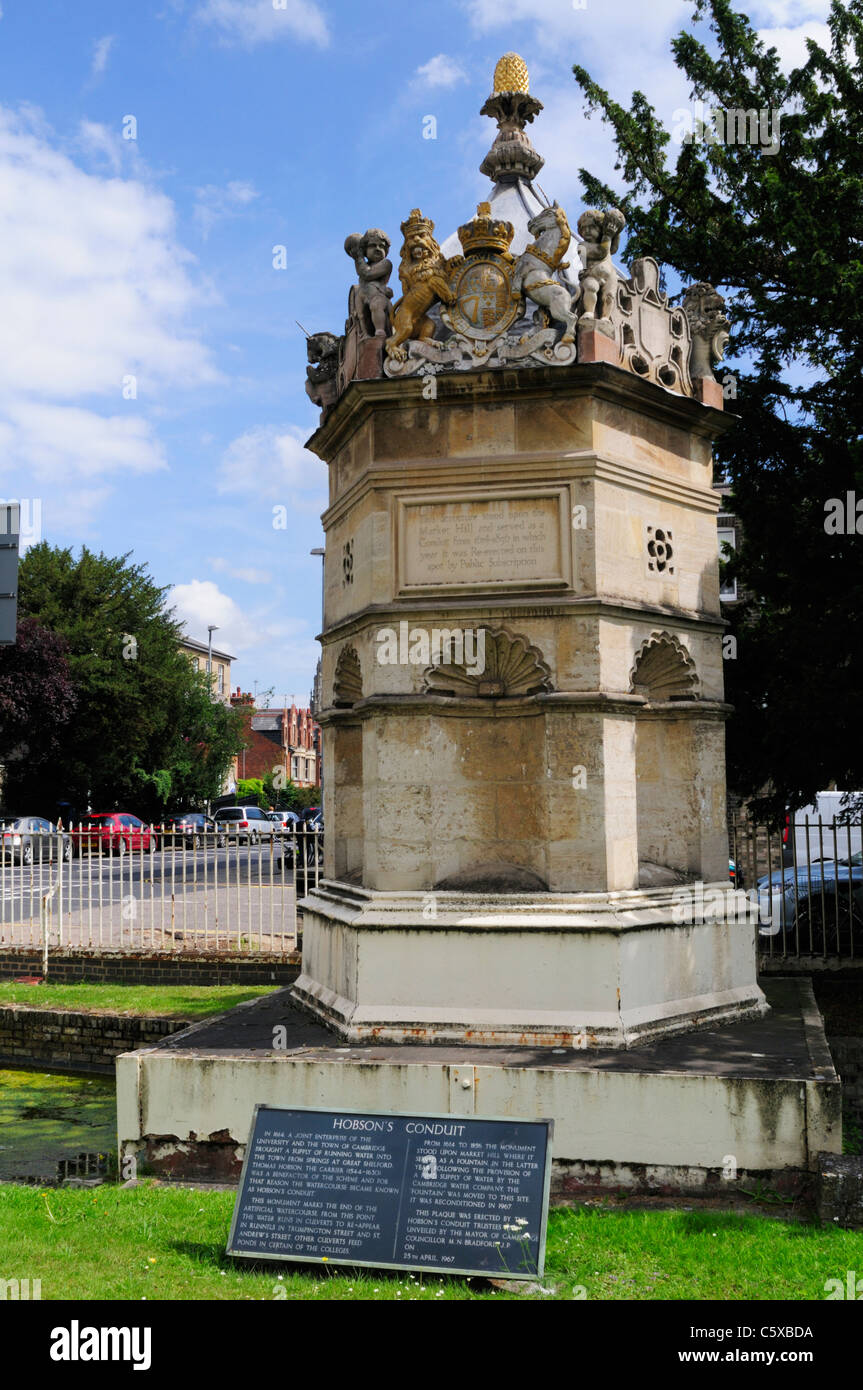 Hobsons Conduit Denkmal, Trumpington Street, Cambridge, England, Uk Stockfoto