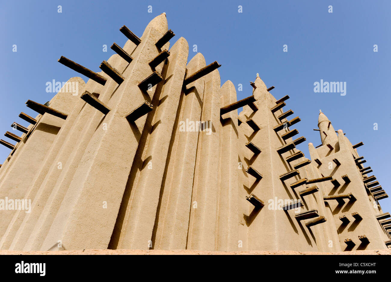 MALI Mopti, der Großen Moschee, ein Irdenes Struktur in der traditionellen Sudanesischen Stil zwischen 1936 und 1943 erbaut, auch als Moschee von Komoguel bekannt Stockfoto