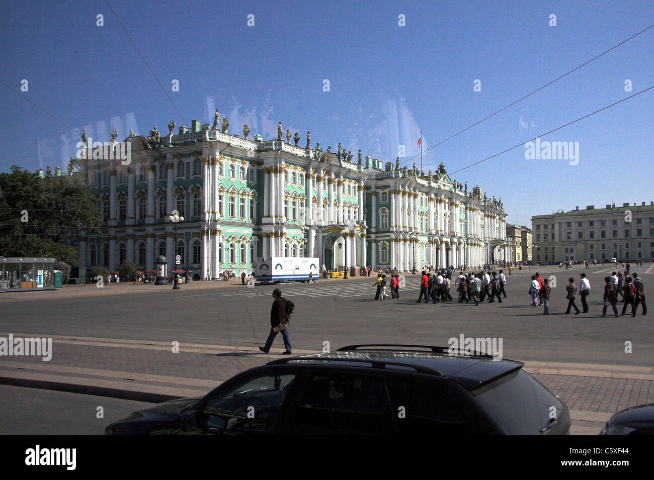 Die Staatliche Eremitage, Schlossplatz, St Petersburg, Russland Stockfoto