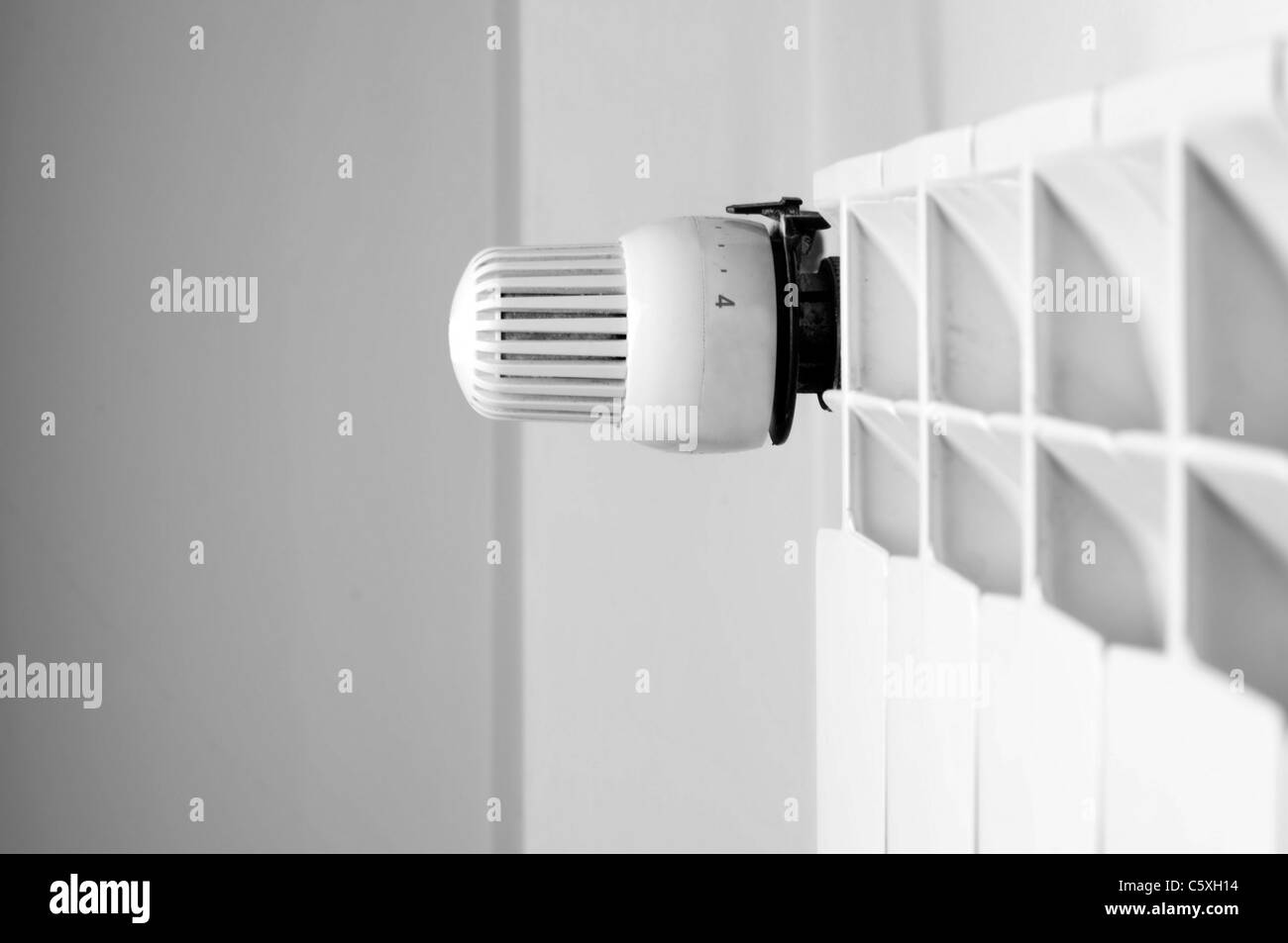 Close-up zu einem nach Hause Heizkörper Stockfoto