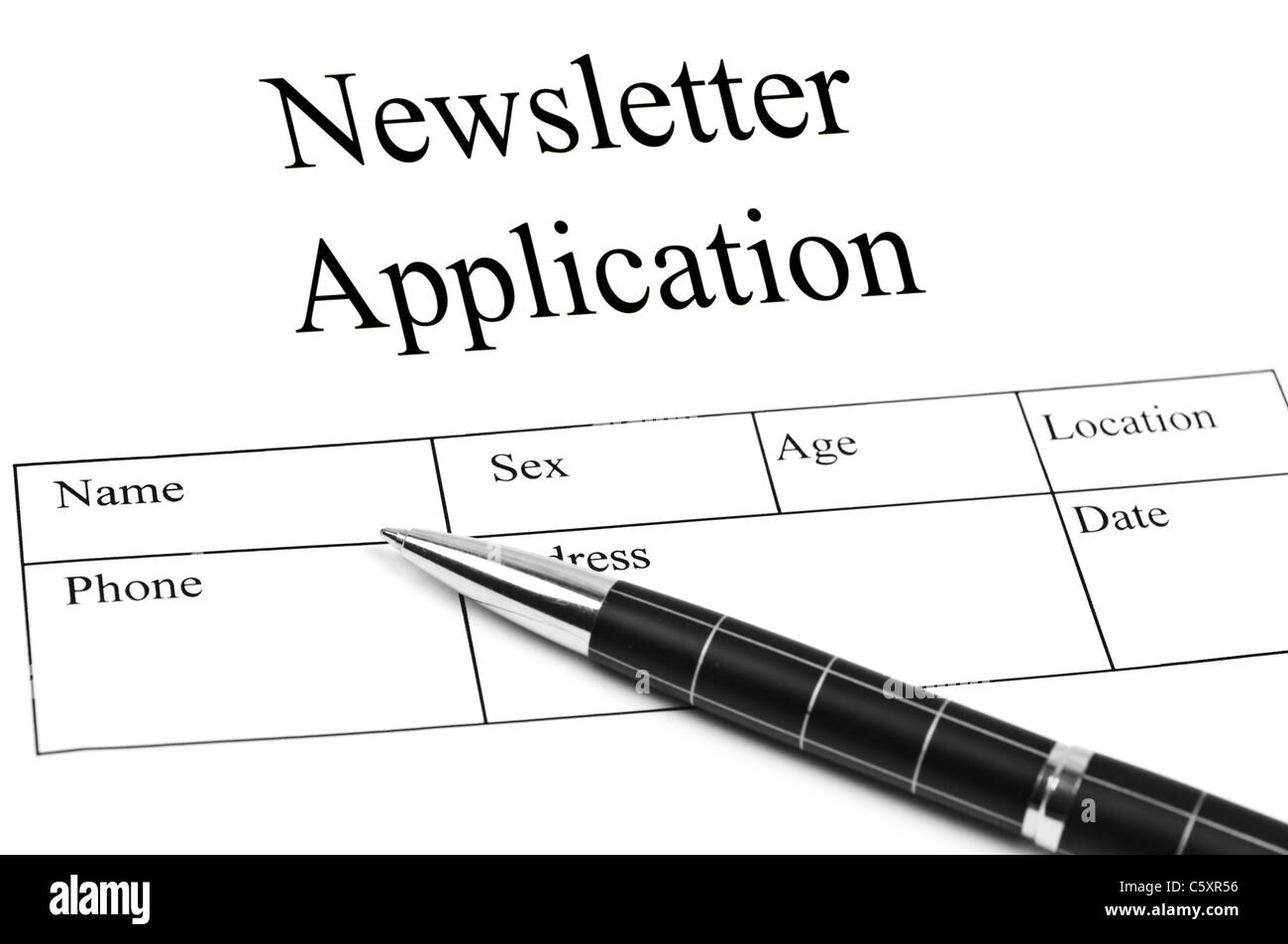 Newsletter Stockfoto