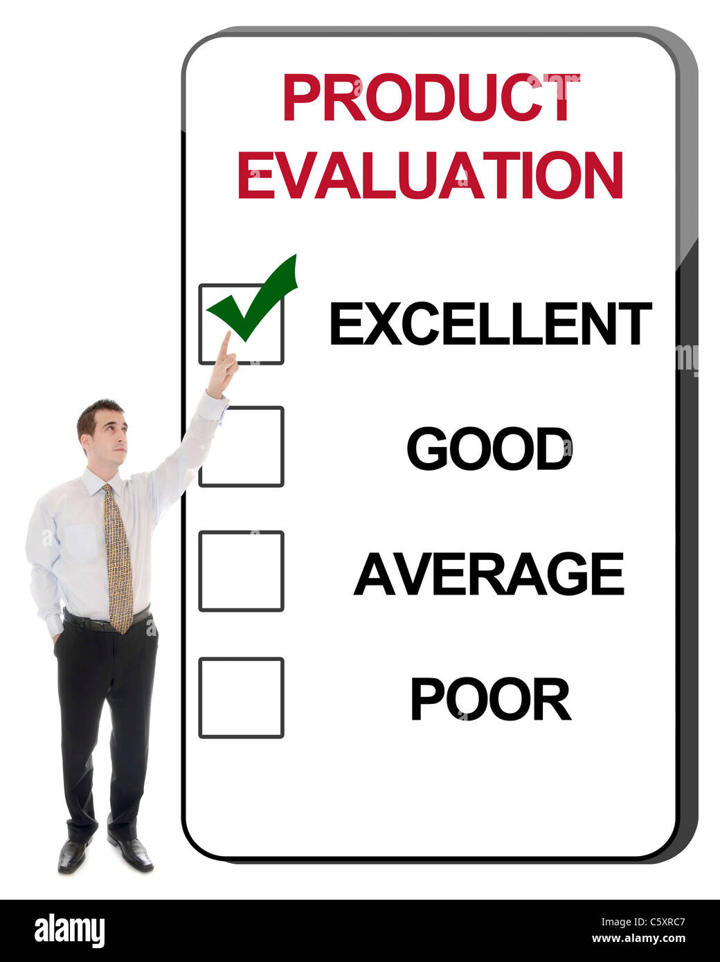 Produkt-evaluation Stockfoto