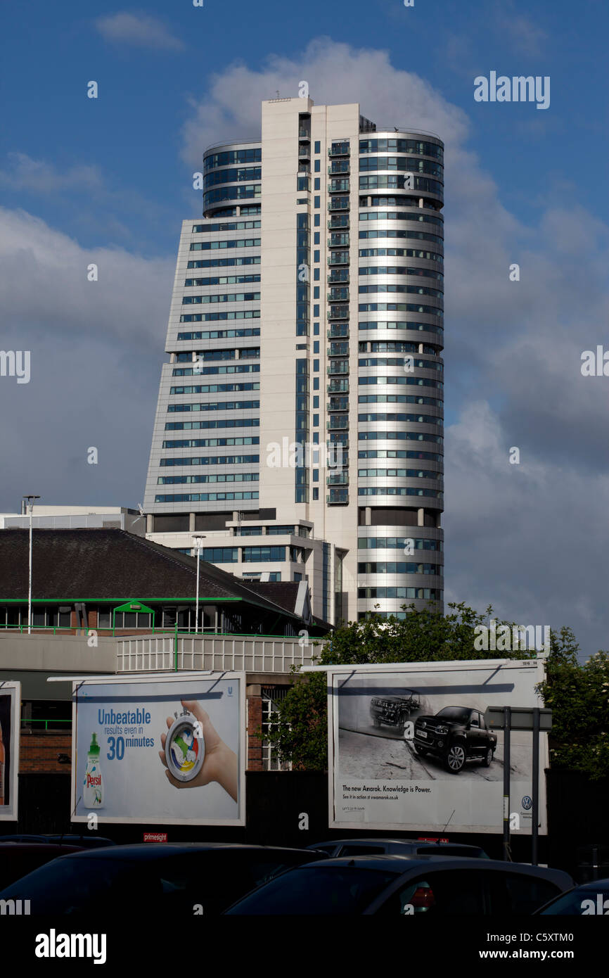 Bridgewater Place, den Spitznamen The Dalek ist ein Büro- und Wohn-Hochhaus-Entwicklung in Leeds, West Yorkshire. Stockfoto