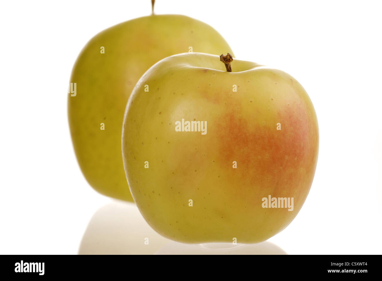 Äpfel-gesunde Ernährung-Bild auf weißem Hintergrund Stockfoto