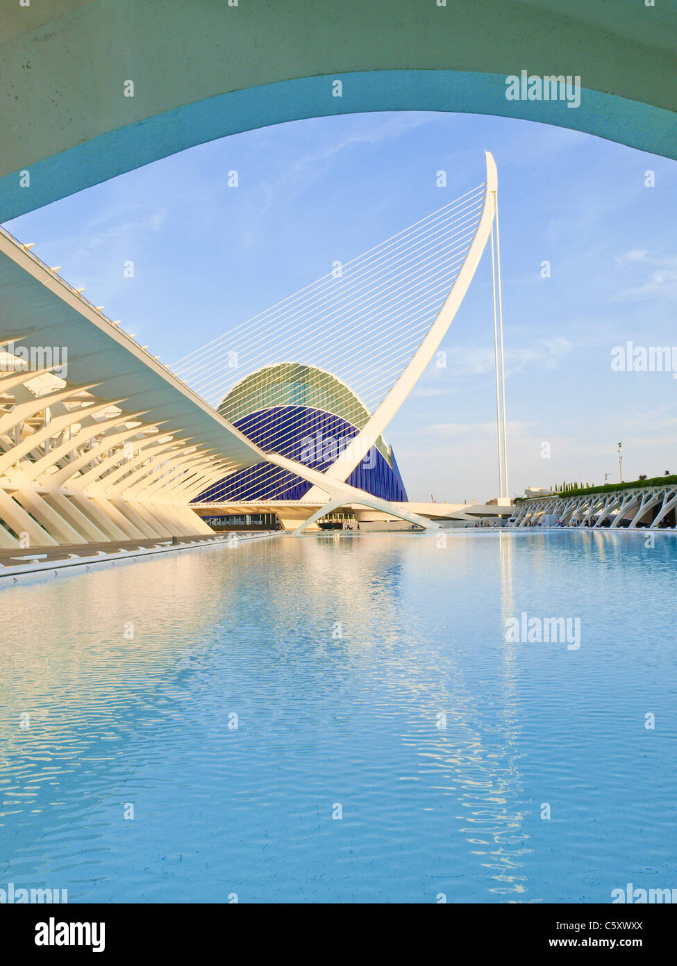 Valencia, Ciudad de Las Artes y de Las Ciencias, die Stadt der Künste und Wissenschaften, Santiago Calatrava, Spanien Stockfoto