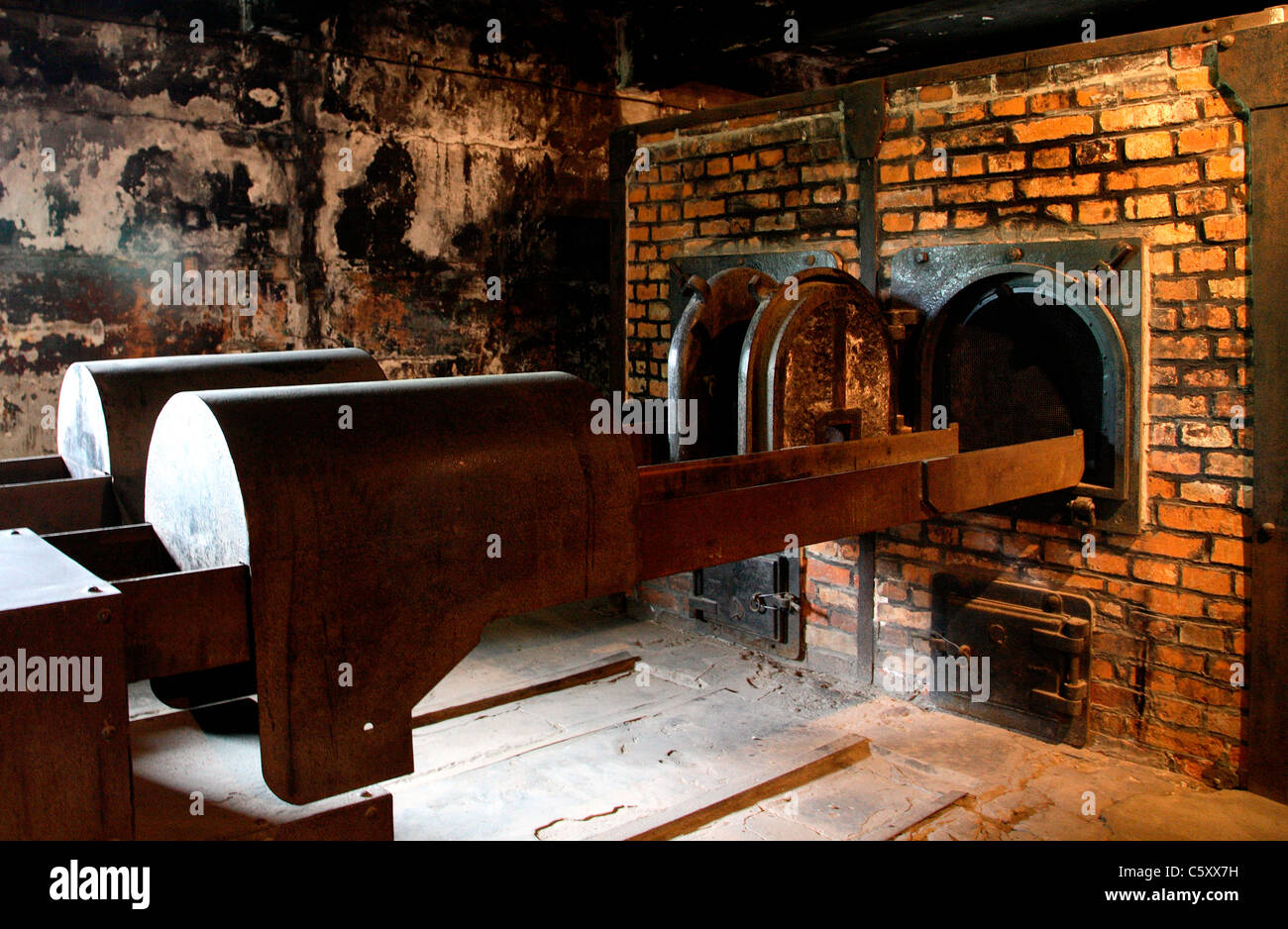 Gaskammer von Auschwitz 1 & Krematorium Stockfoto