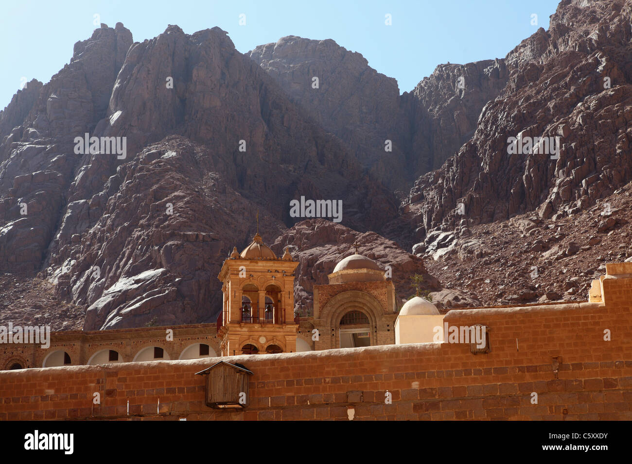 Katharinenkloster, unter Mount Sinai, auf der Halbinsel Sinai in Ägypten. Stockfoto