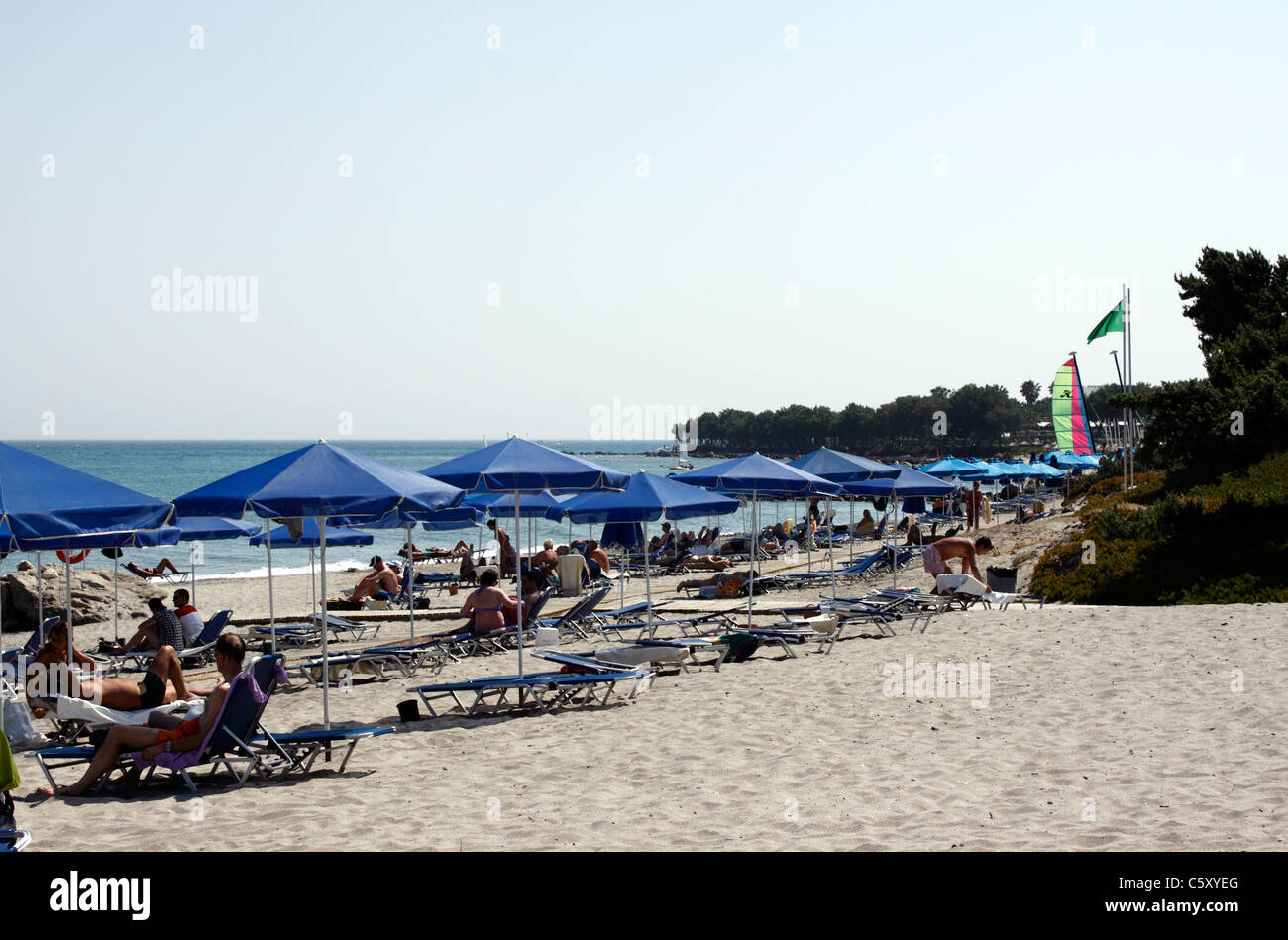 PORTOBELLO BEACH KARDAMENA KOS. Stockfoto