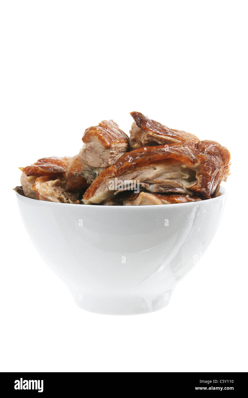 Schüssel mit chinesische gebratene Ente Stockfoto