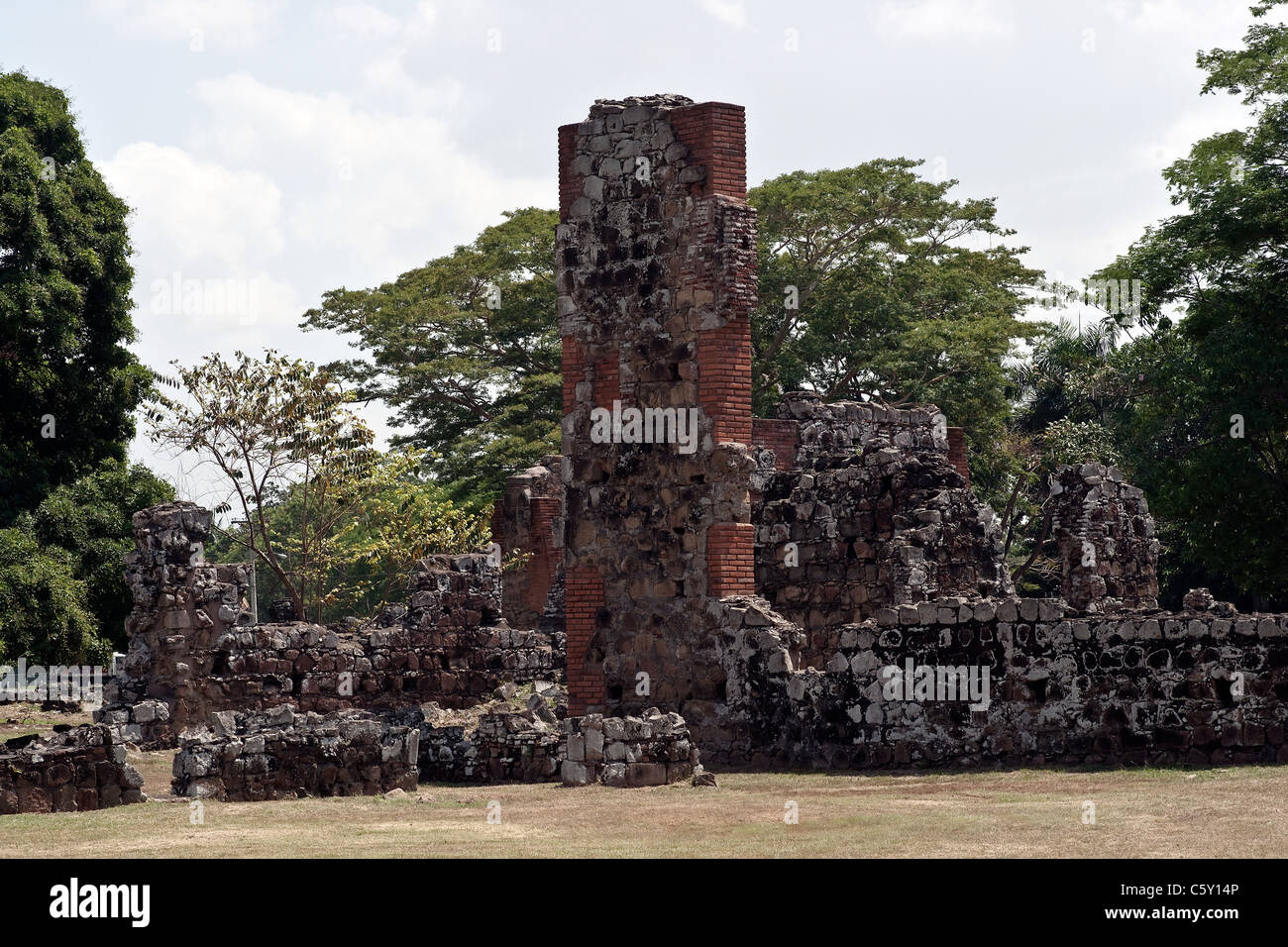 La Casa Alarcon Erhaltung an Viejo Panama-Stadt Stockfoto