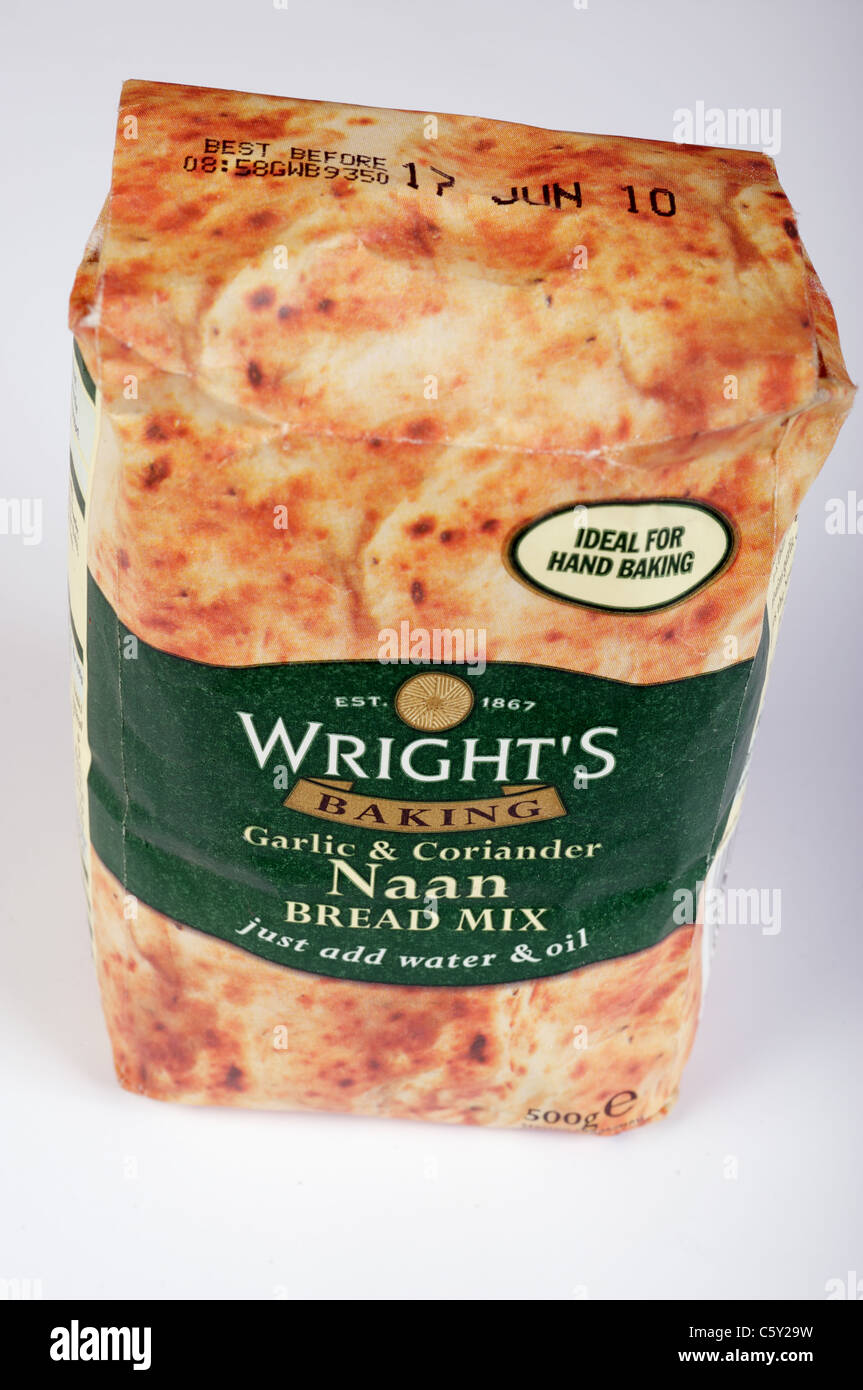 Wrights Naan-Brot-mix Stockfoto