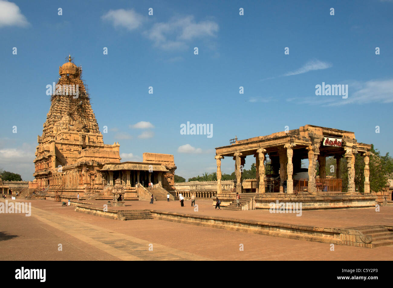 Vimana-Brihadishwara-Tempel Komplex Thanjavur Tamil Nadu in Indien Stockfoto