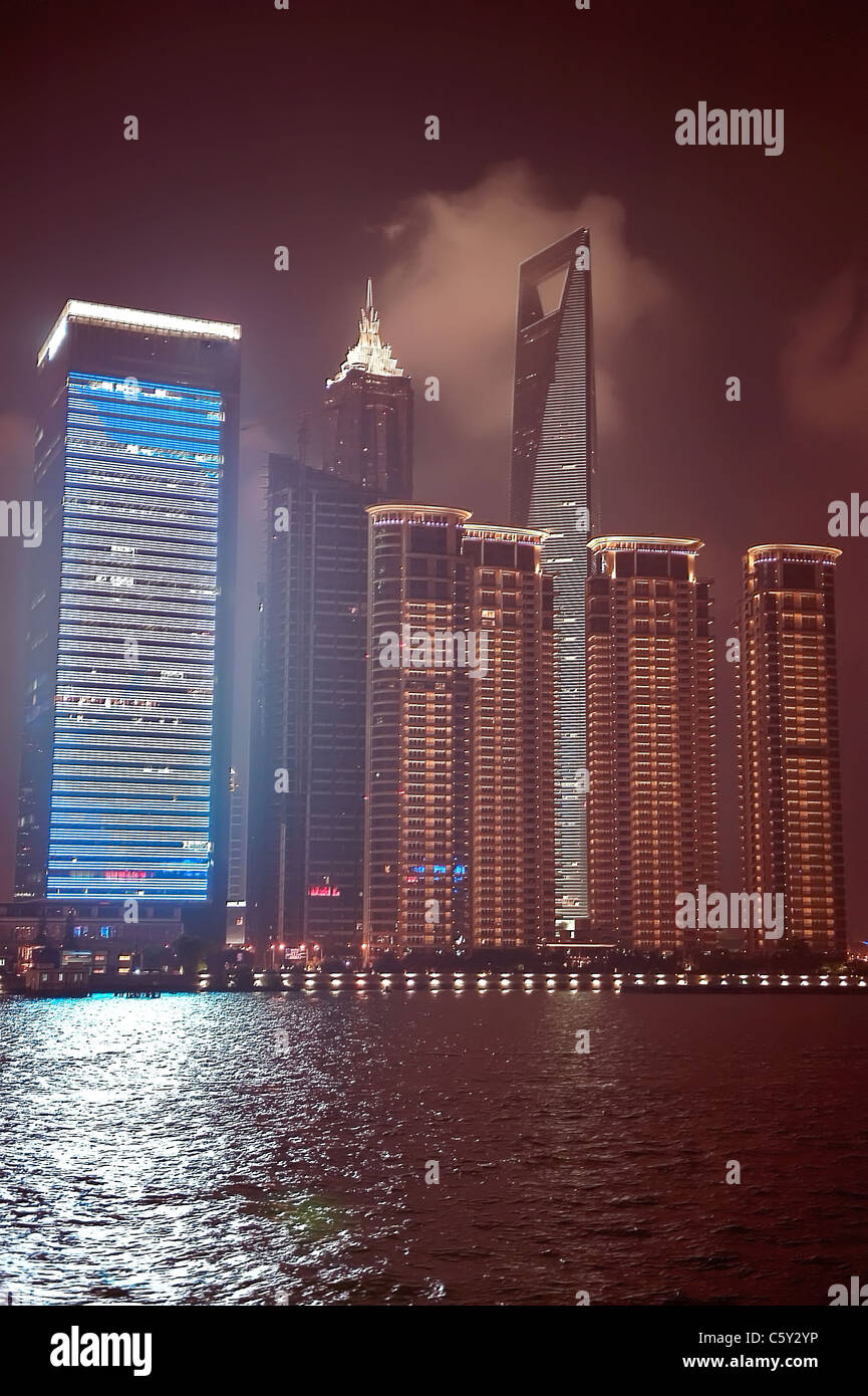 Jin Mao Tower und das Shanghai World financial Center 480 Meter hohe Gebäude ist das zweite in der Welt Stockfoto