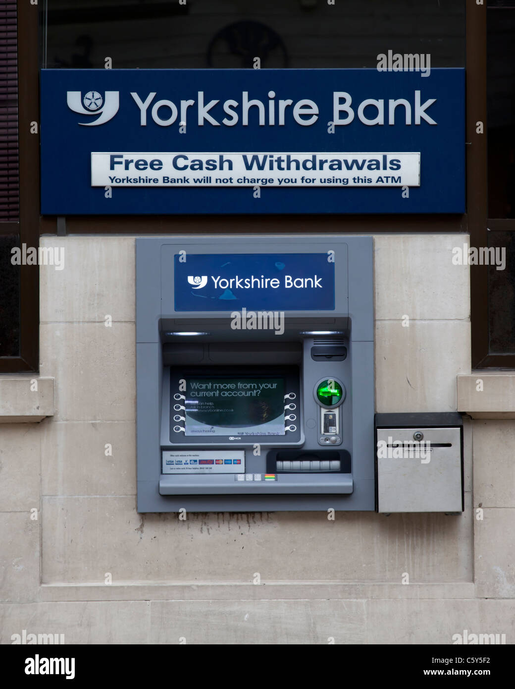 Yorkshire Bank Automatic Teller Machine Stockfoto