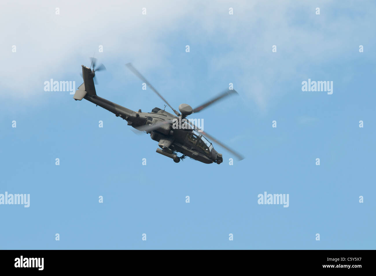 Augusta Westland Apache (Boeing) AH1 Kampfhubschrauber, die ZJ232 von der British Army Air Corps am 2011 Air Tattoo zeigt Stockfoto