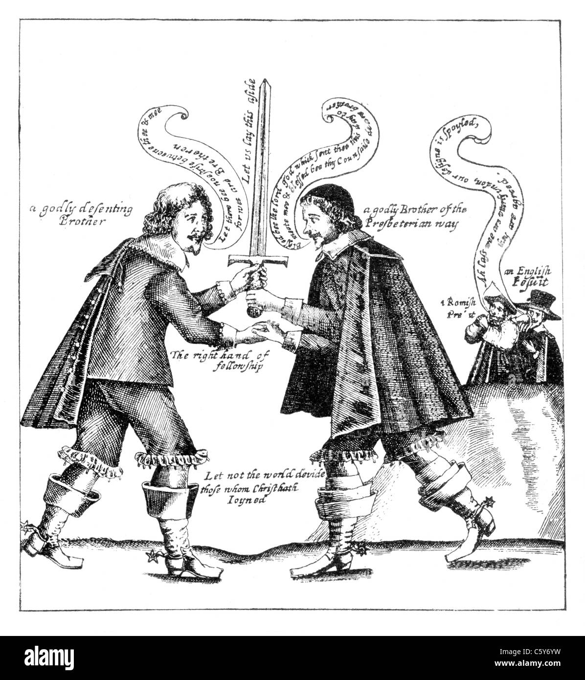 "Ein frommer und zeitgemäße Perswasive, die Sonnes von Zion"; Breitseite 1647; Schwarz und weiß-Abbildung; Stockfoto
