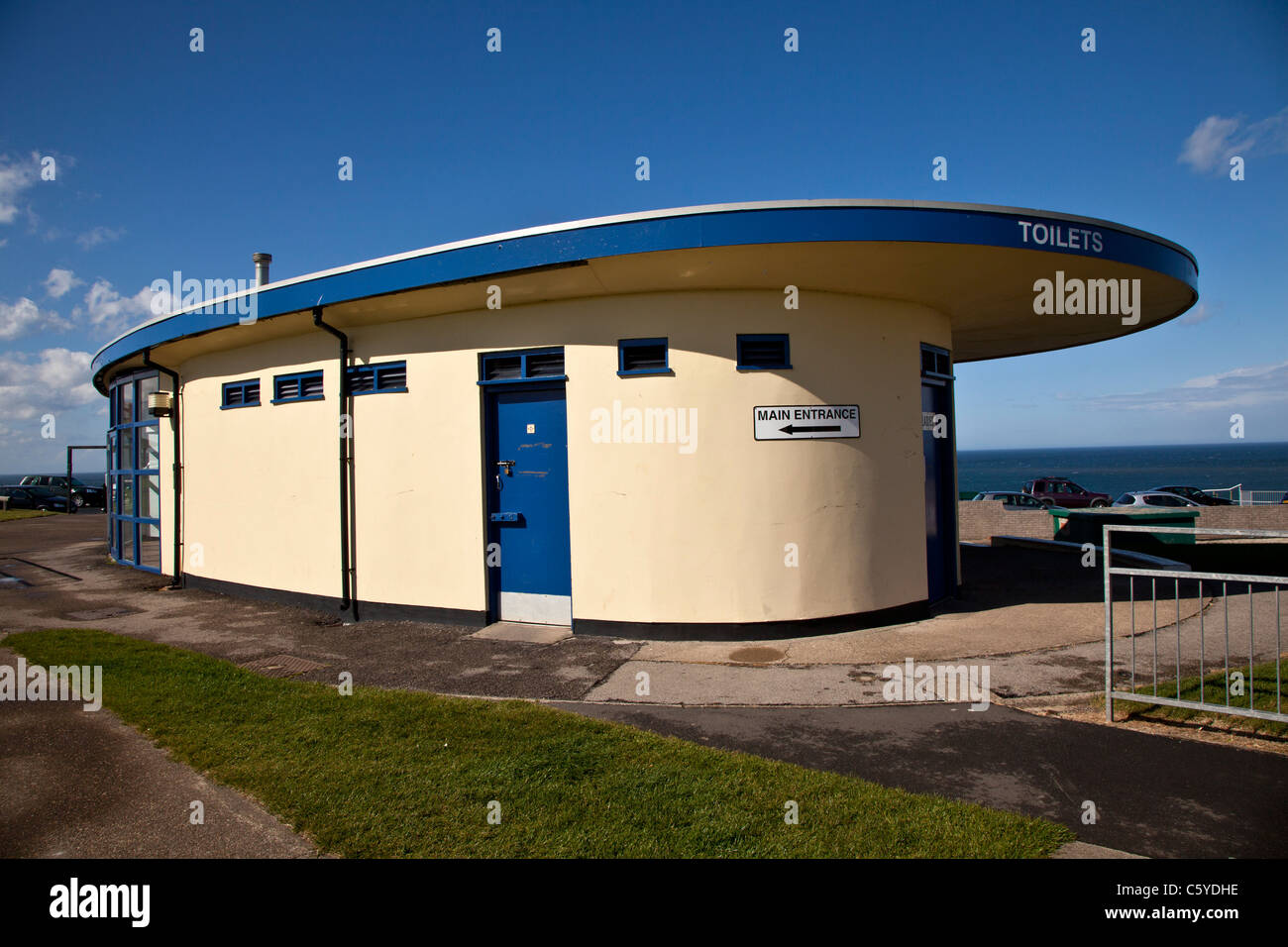 ArtDécoToilette Block und Obdach, Whitby West Cliff, North Yorkshire