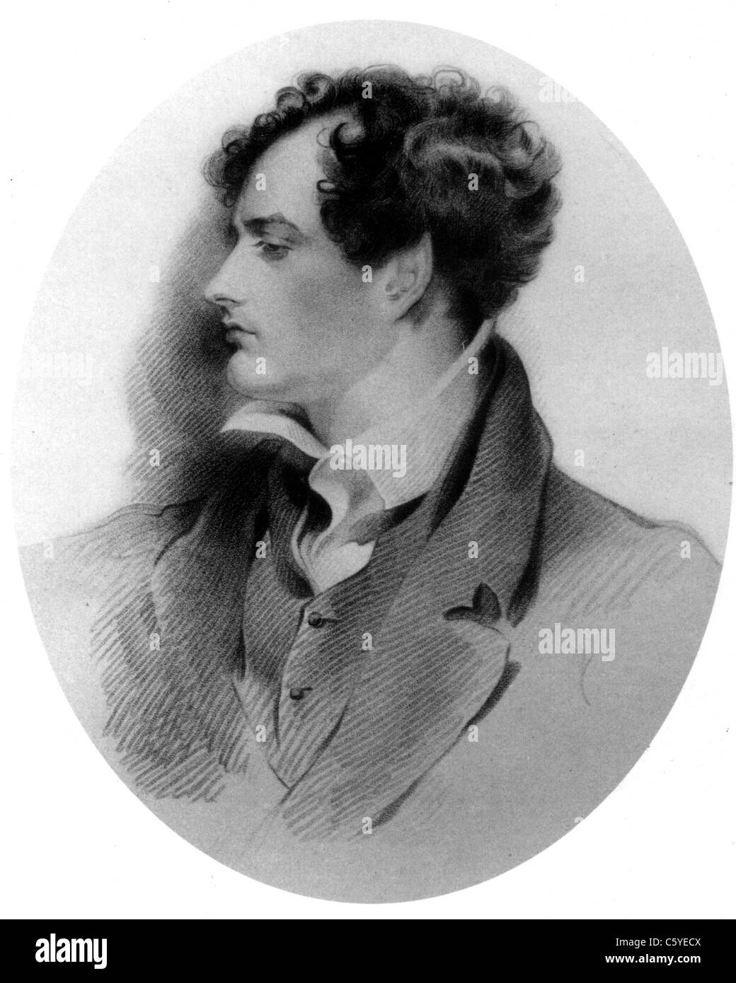 Britische Dichter LORD BYRON (1788-1824) im Jahre 1816 Stockfoto
