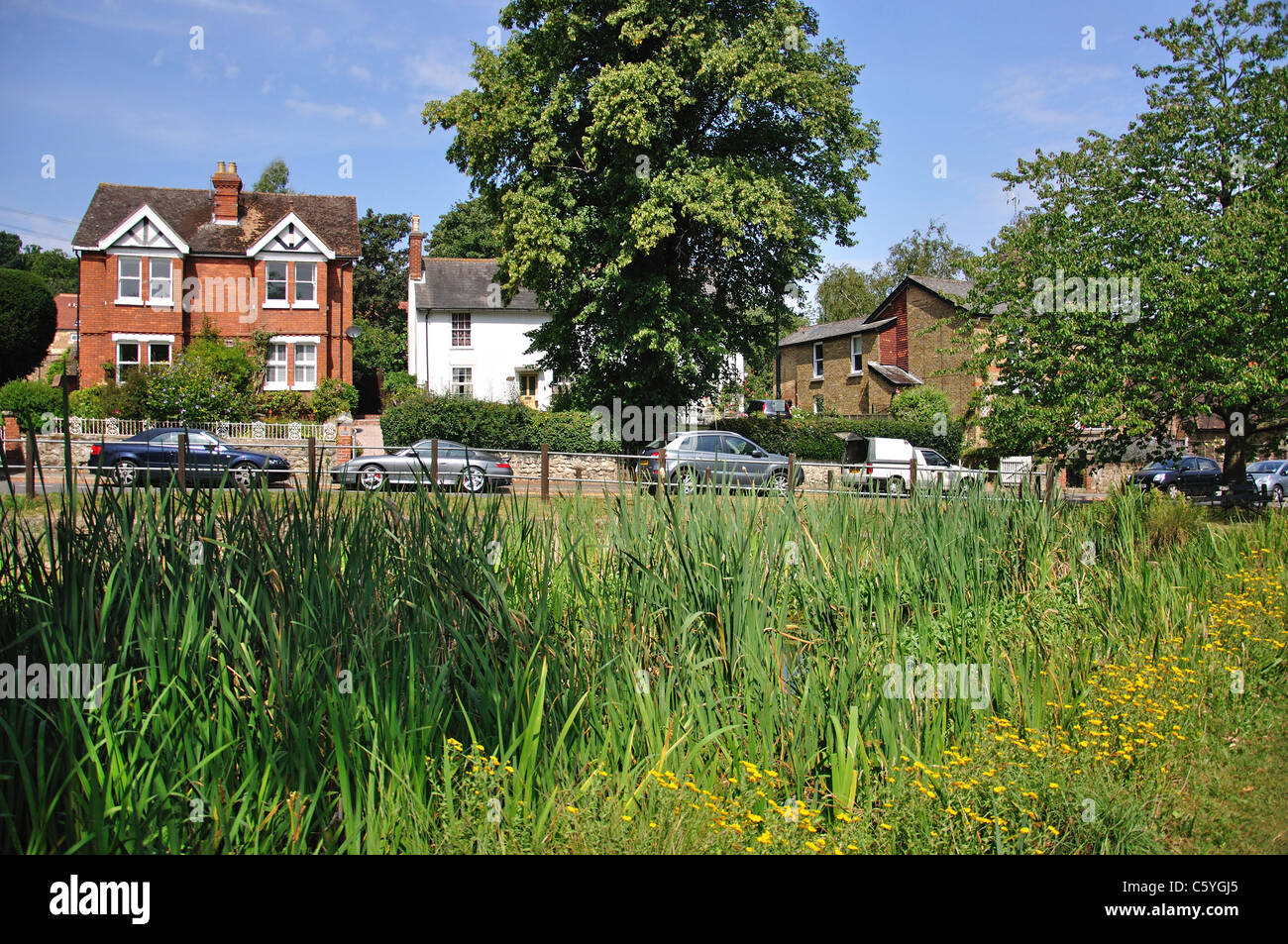 Bearsted Teich auf dem Grün, Bearsted, Bezirk Maidstone, Kent, England, Vereinigtes Königreich Stockfoto