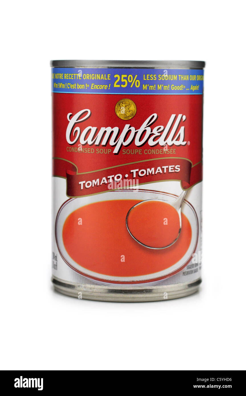 Campbells Suppe, kann Dose Tomatensuppe, Campbell's Soup Stockfoto