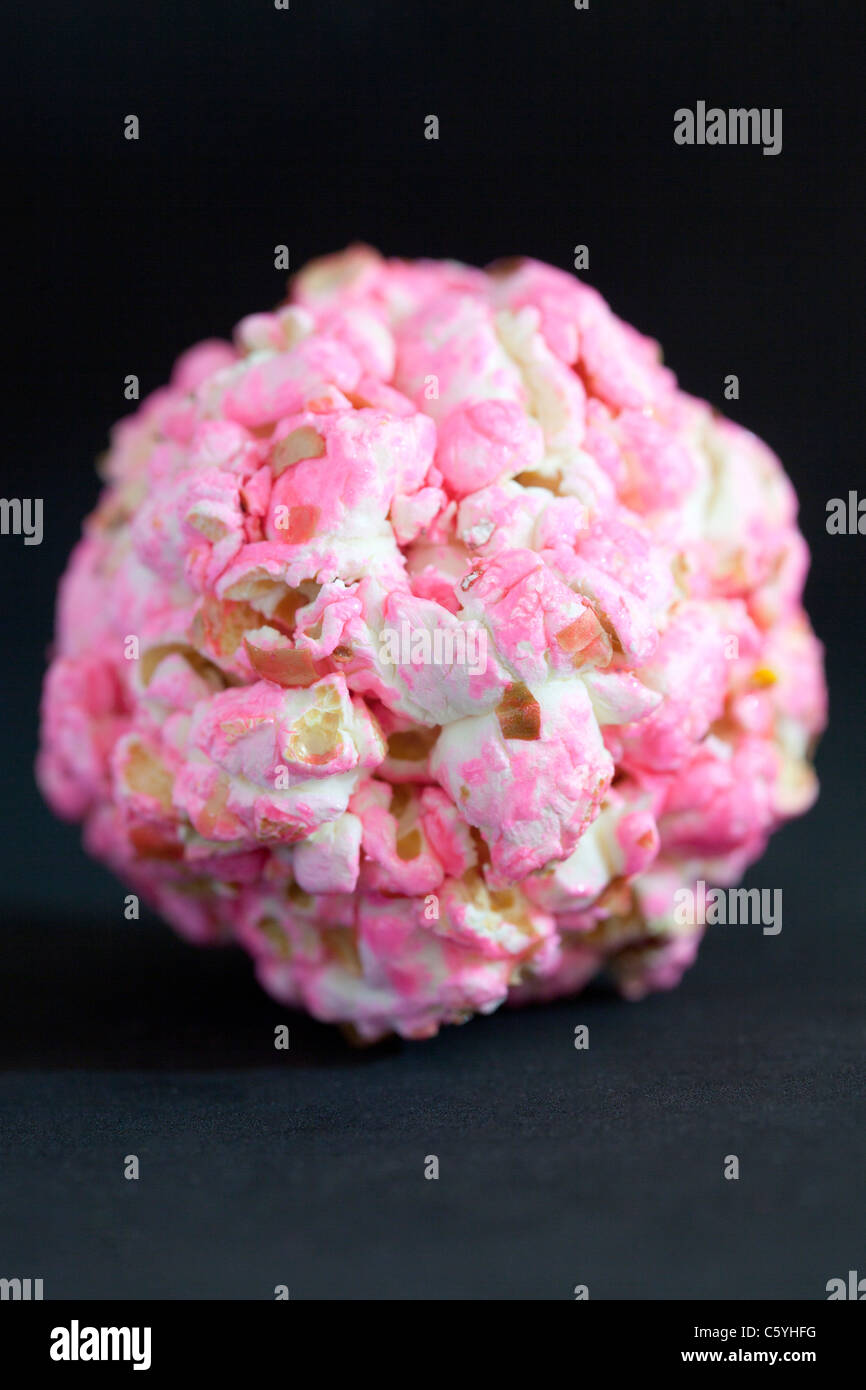 Giant Sweet Popcorn-Bällchen verkauft als Straße Snacks in Mexiko-Stadt Stockfoto