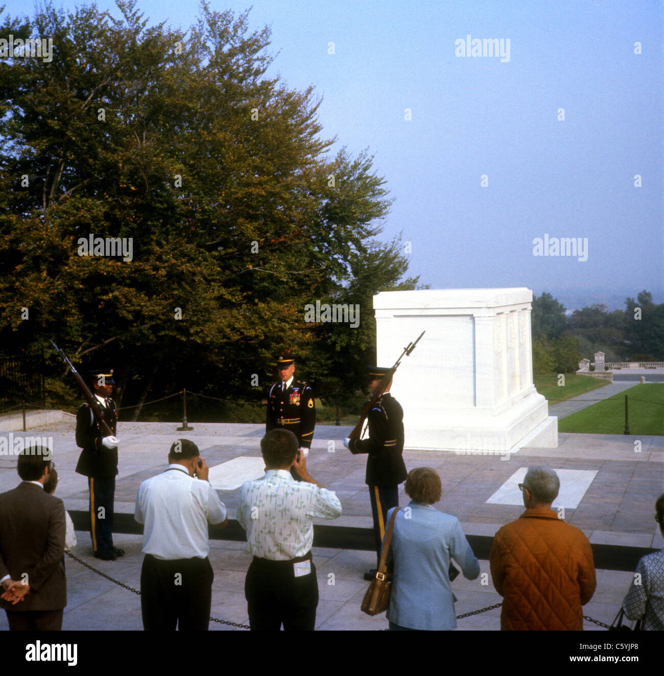 die Wachablösung am Grab des unbekannten Arlington national cemetery Stockfoto