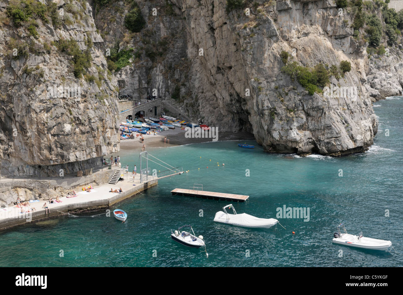 Marina di Praia, Praiano, Amalfi-Küste Stockfoto