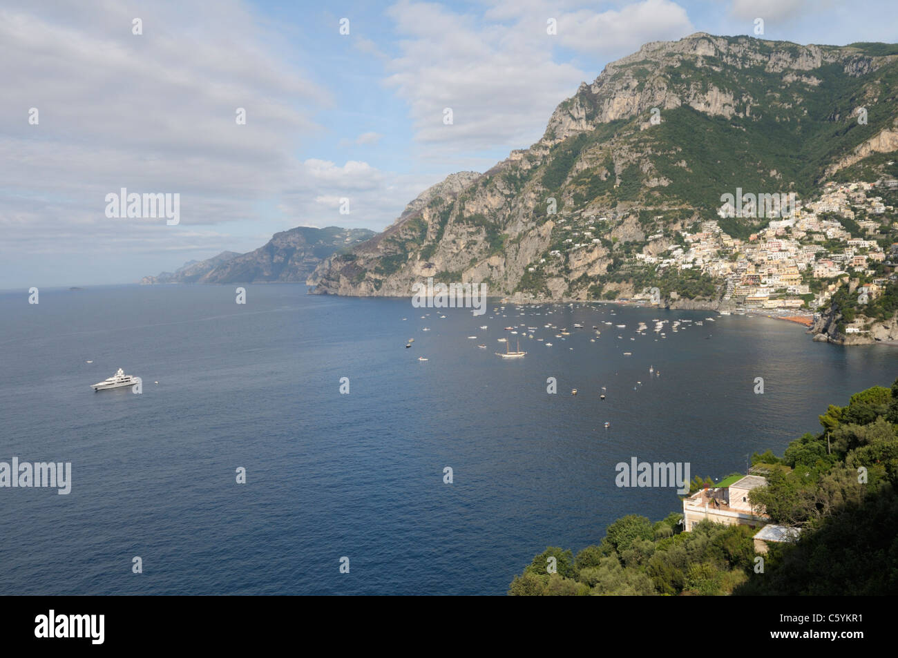 Hafen von Positano, Amalfi-Küste Stockfoto