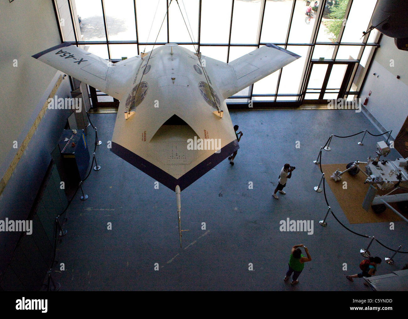 Boeing X-45A unmanned combat Air Vehicle angezeigt in das National Air and Space Museum - Washington, DC USA Stockfoto