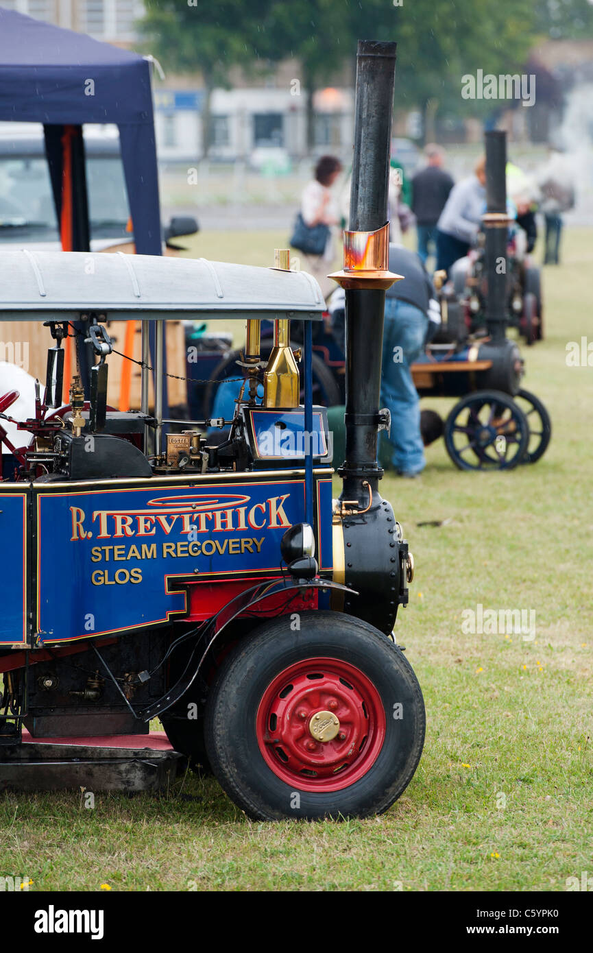 Vintage Miniatur Dampf Lastwagen an ein Steam Fair. Großbritannien Stockfoto