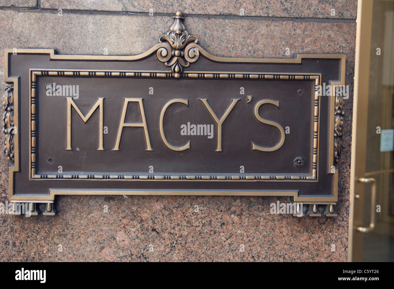 Melden Sie sich für Macys Kaufhaus, New York und Amerika. Stockfoto