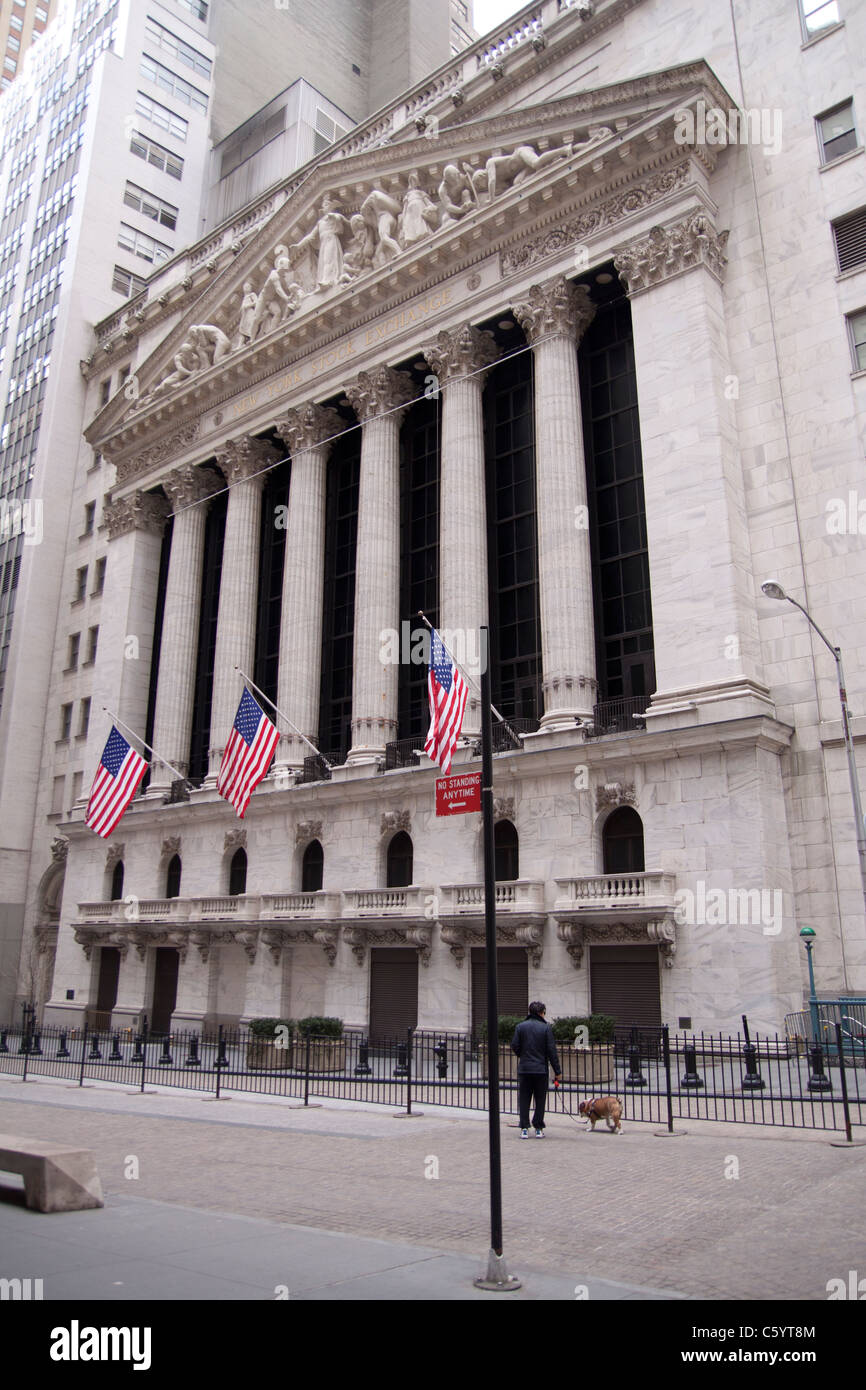Wall Street, New York. Stockfoto