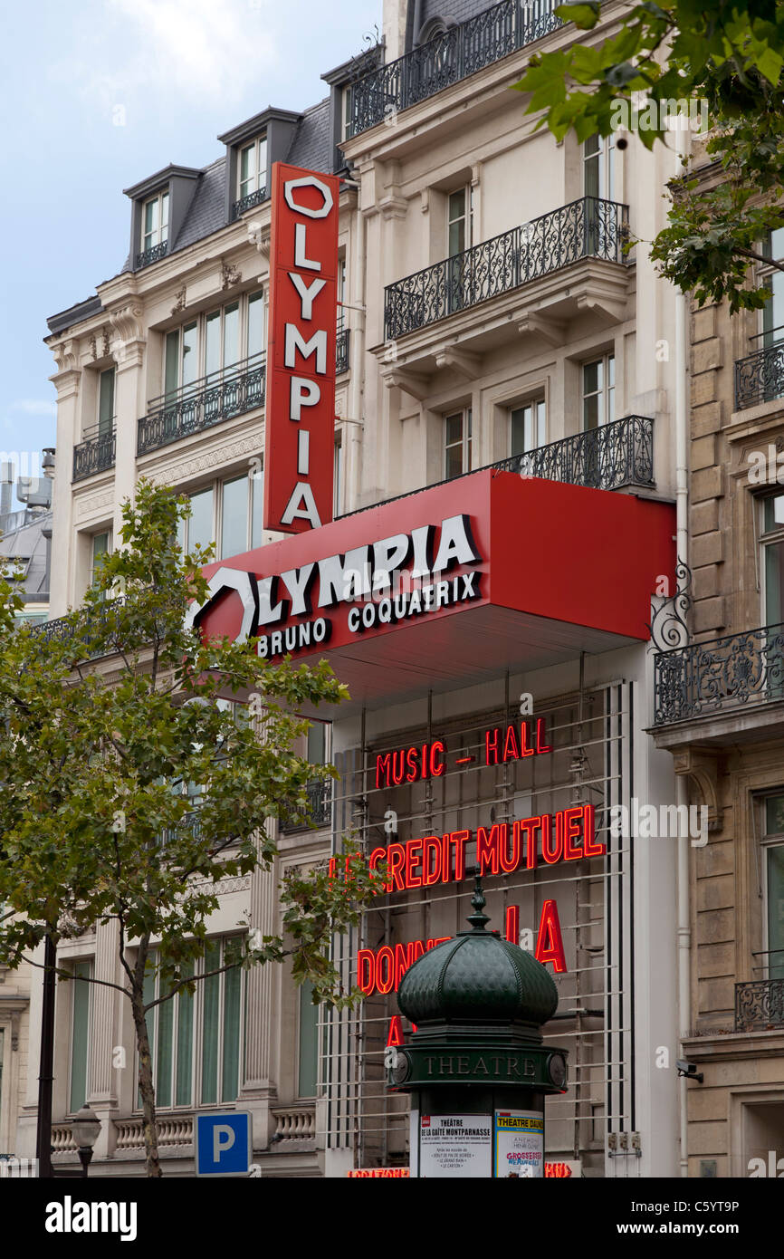 Olympia Theater in Paris Frankreich Stockfoto
