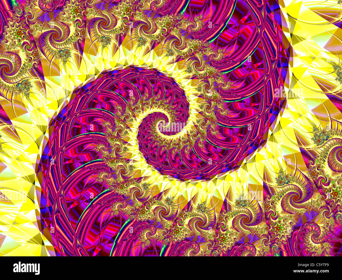 Spirale Fraktale mit der ChaosPro erzeugt berechnet Programm Stockfoto