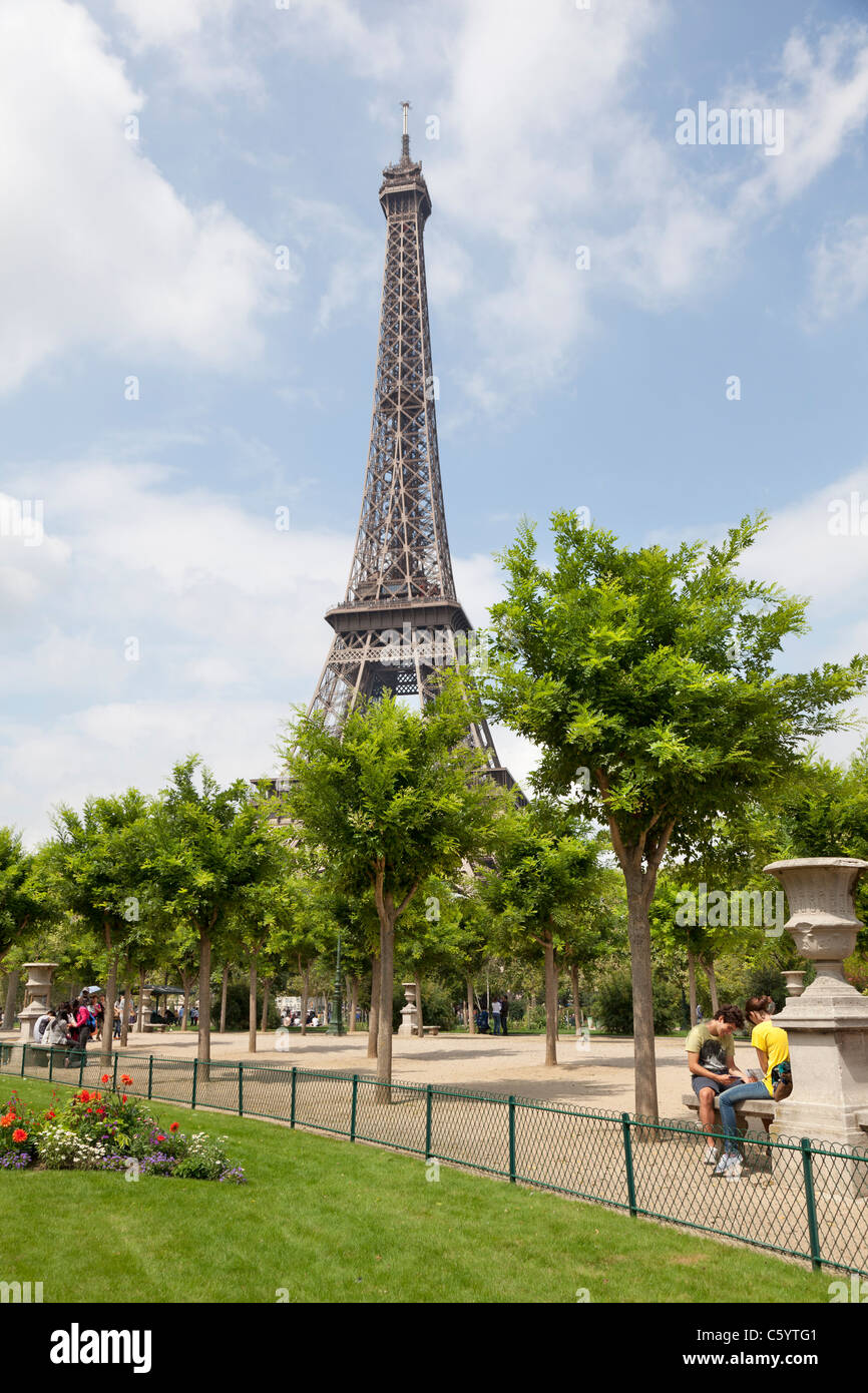 Eiffelturm Paris Frankreich Stockfoto