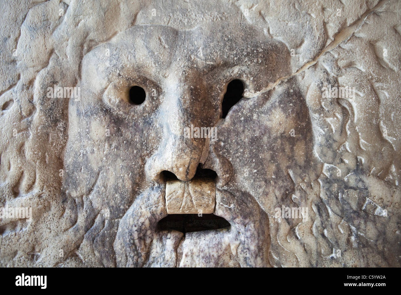 La Bocca della Verita, Mund der Wahrheit, Santa Maria in Cosmedin Kirche, Rom, Italien Stockfoto