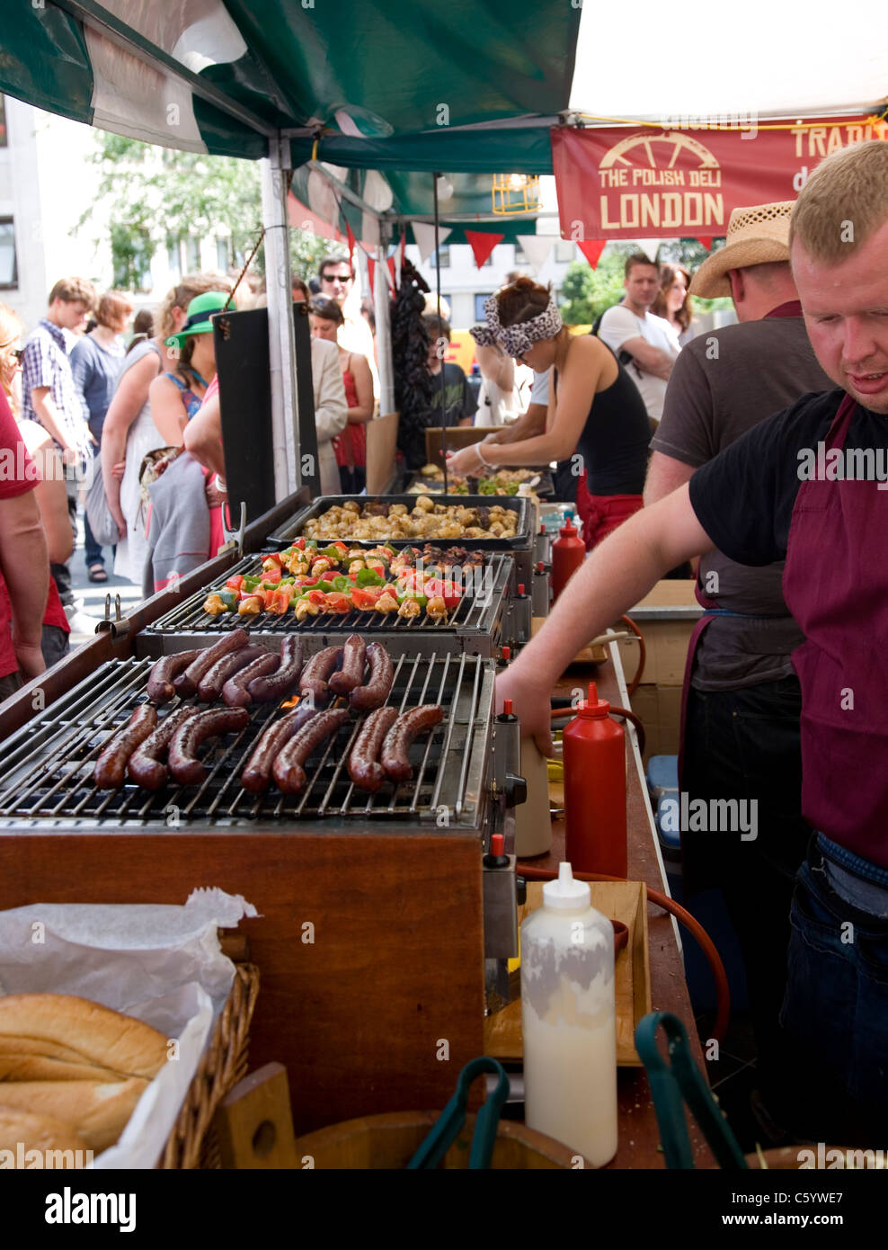 Polnische Feinkost Stall Südufer Food Festival Stockfoto