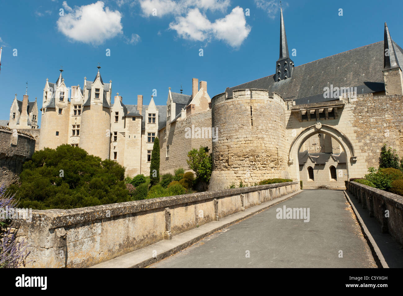 Chateau de Montreuil-Bellay Stockfoto