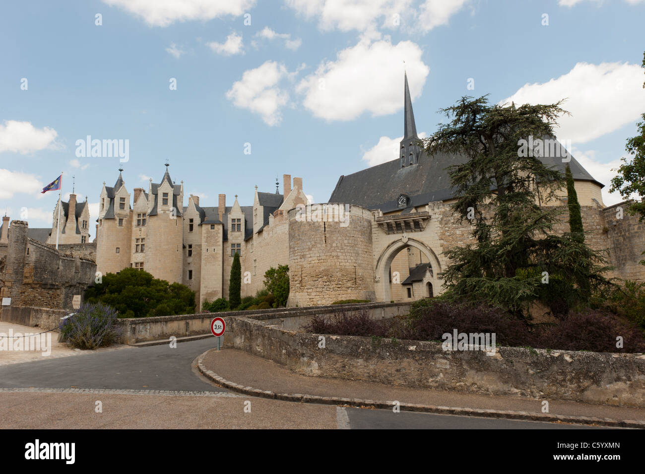Chateau de Montreuil-Bellay Stockfoto