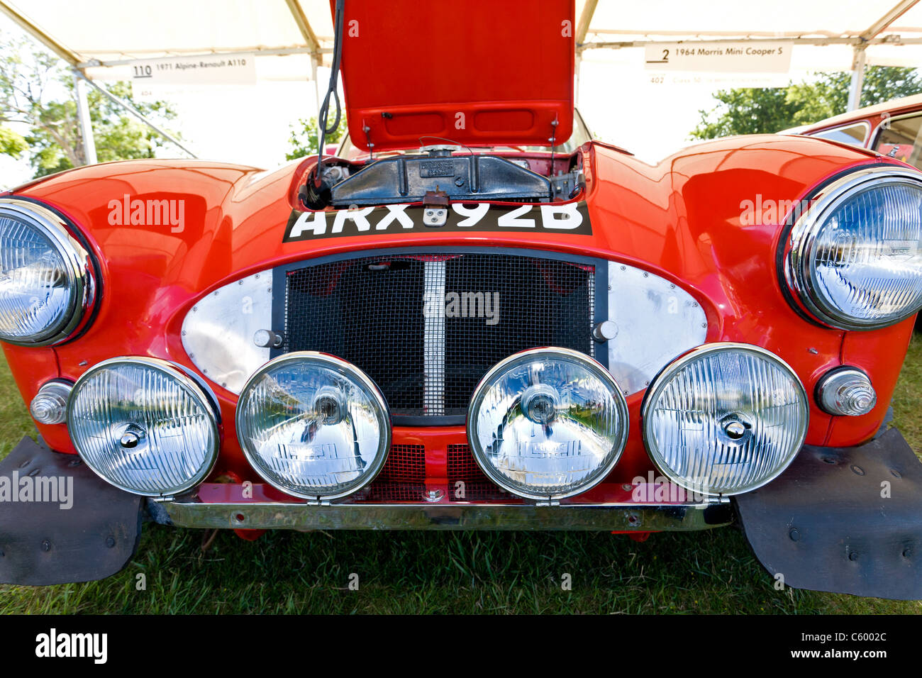 Austin Healey 3000 Mk3 1964 im Fahrerlager auf dem 2011 Goodwood Festival of Speed, Sussex, England, UK. Stockfoto