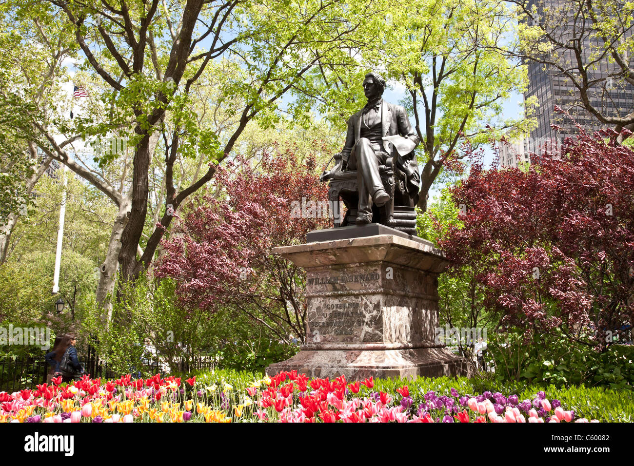 William Henry Seward, Sr. Statue, Madison Square Garden, New York Stockfoto