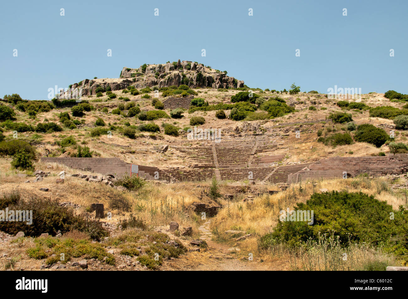 Türkei Assos in der Nähe von Behramkale Agean Sea Theater Griechisch Roman Stockfoto