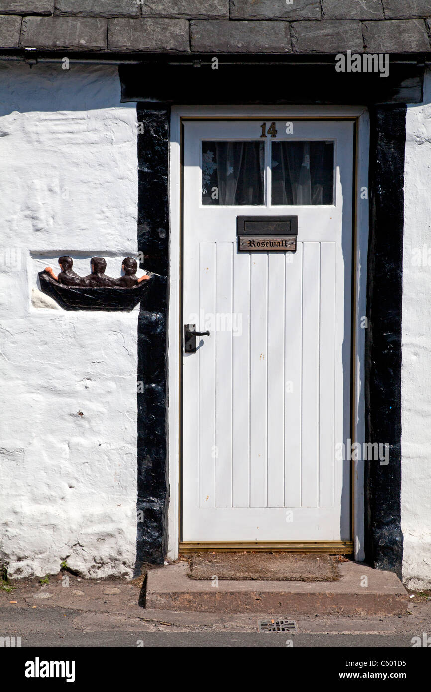 Ausschnitt aus einer Tür, New Abbey, Dumfries & Galloway Stockfoto