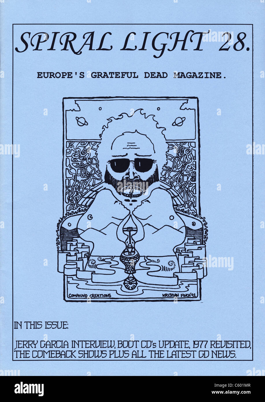 Cover von 1990 die Rock Musik Magazin Spirale Licht 28 europäische Fanzine von The Grateful Dead ca. 1993 Stockfoto