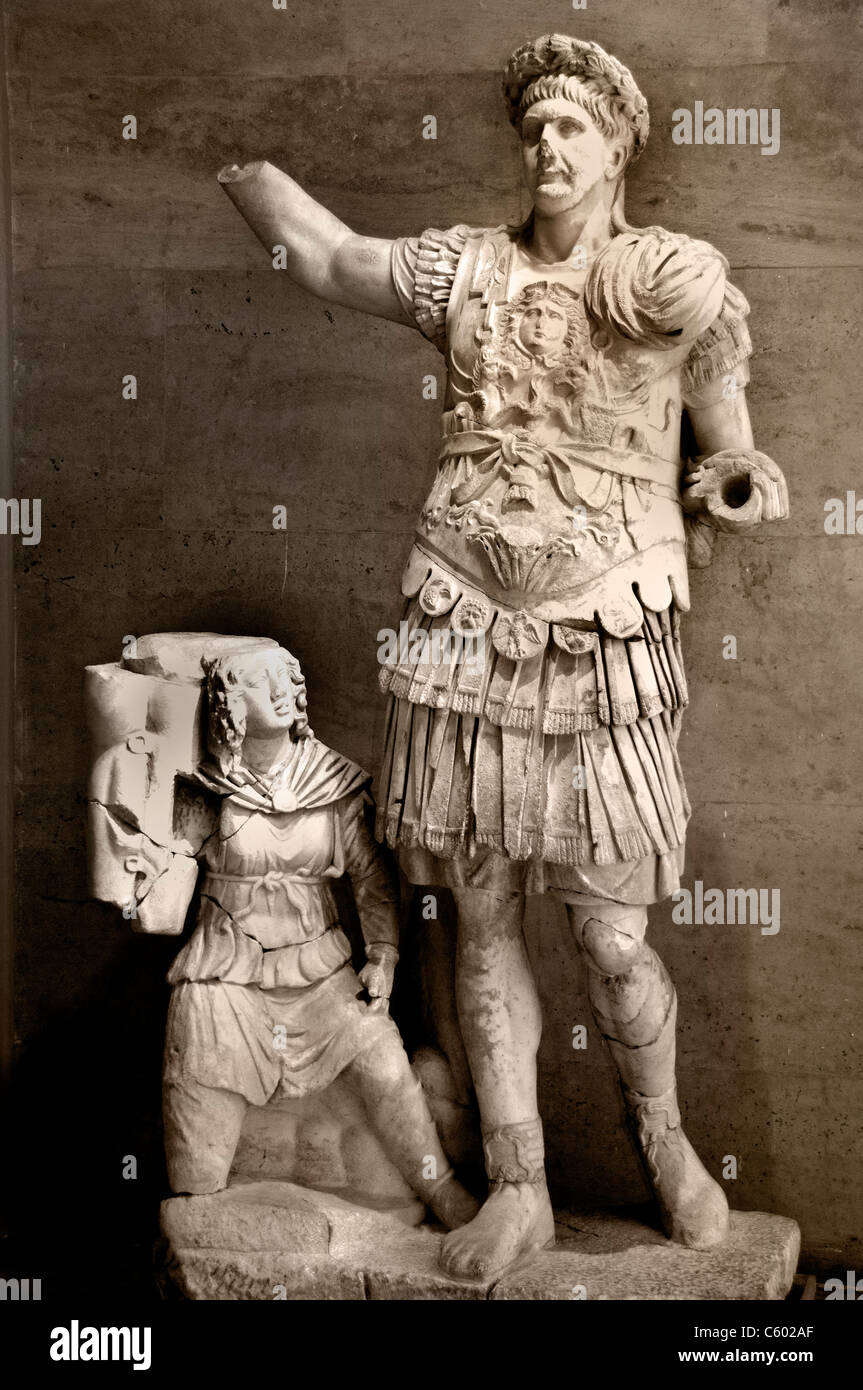 Marcus Ulpius Traianus Trajan römischer Kaiser 2 Cent AD Perge Perge Türkei Stockfoto