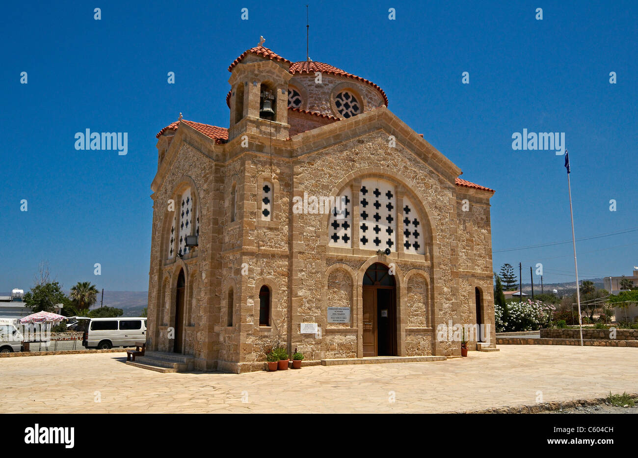 Die malerische Kirche von St. George in Agios Georgios in Südzypern Stockfoto