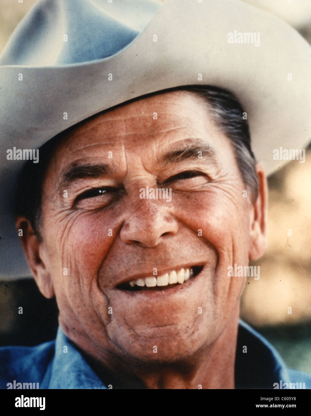 RONALD REAGAN (1911-2004) als 40. Präsident der Vereinigten Staaten Stockfoto