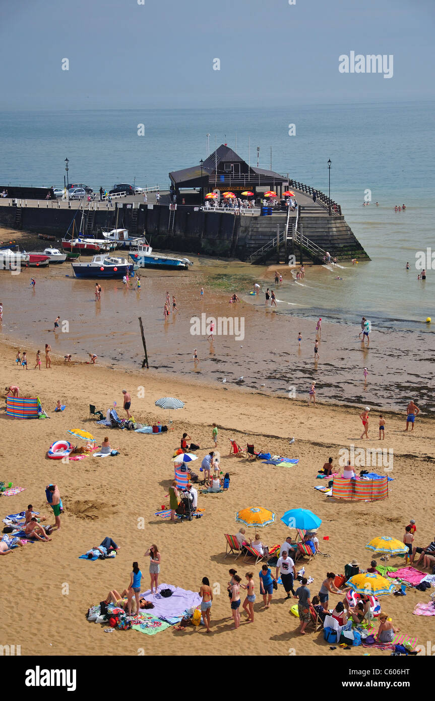 Viking Bay Beach, Broadstairs, Isle of Thanet, Thanet Bezirk, Kent, England, Vereinigtes Königreich Stockfoto